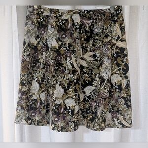 Vintage Flowy Floral Skirt 90s Romantic